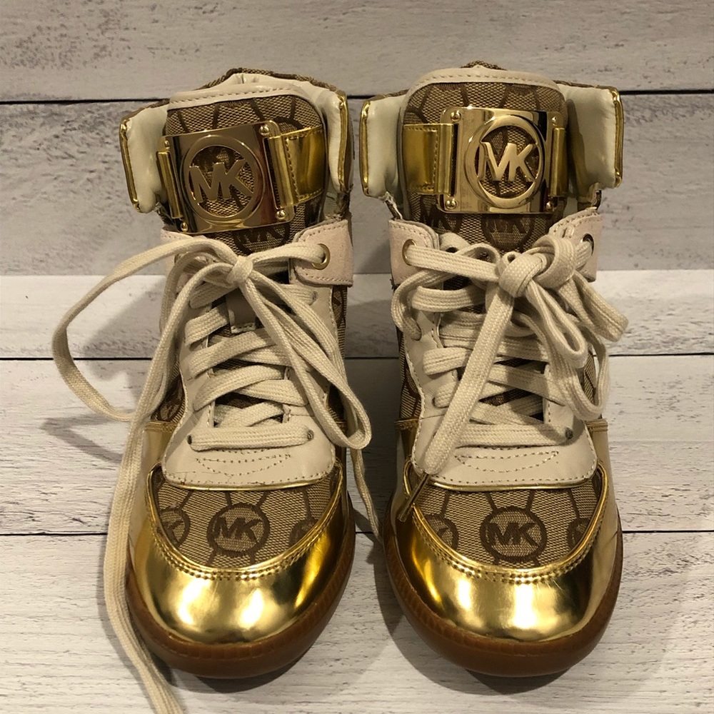 Michael Kors Gold high top sneakers-NEW